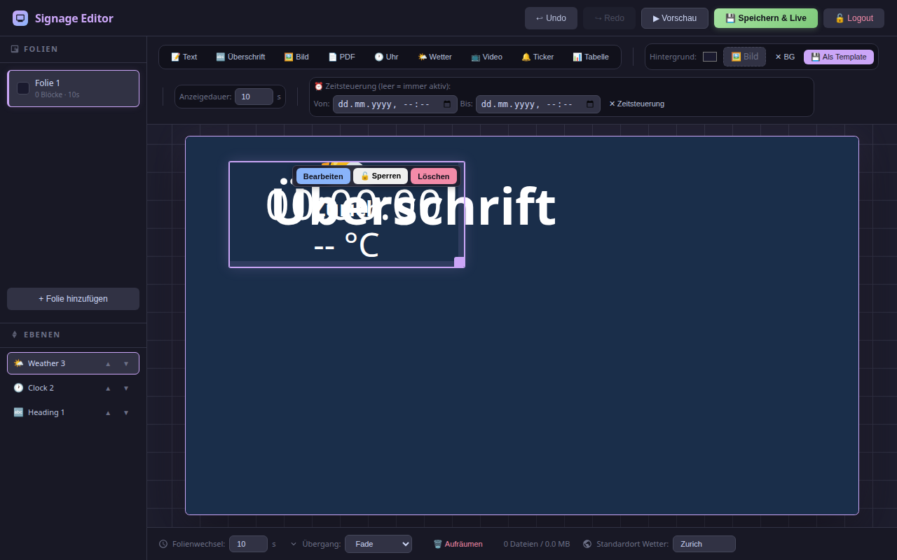 Hintergrundfarbe einstellen